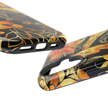 Floral Gold Filigree Magnetic Impact Phone Case - DIGITAL X