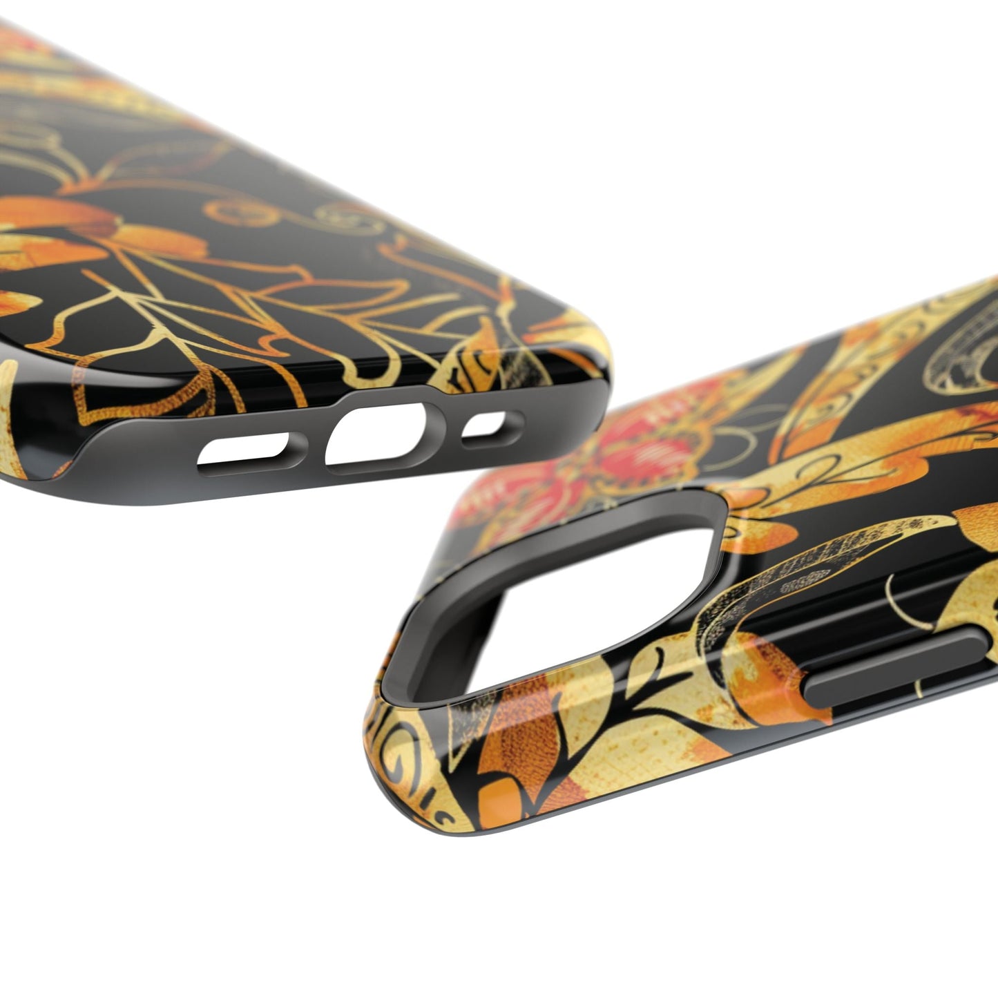 Floral Gold Filigree Magnetic Impact Phone Case - DIGITAL X