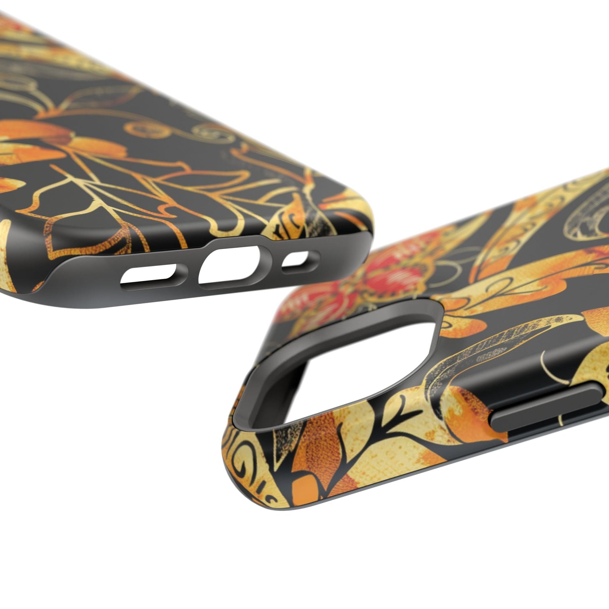 Floral Gold Filigree Magnetic Impact Phone Case - DIGITAL X