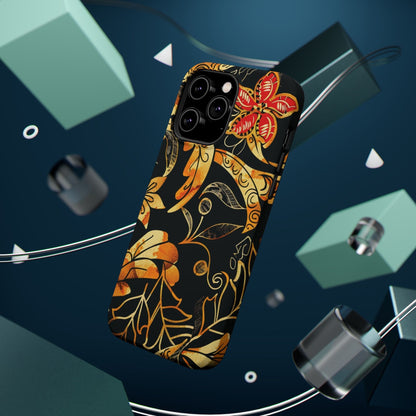Floral Gold Filigree Magnetic Impact Phone Case - DIGITAL X