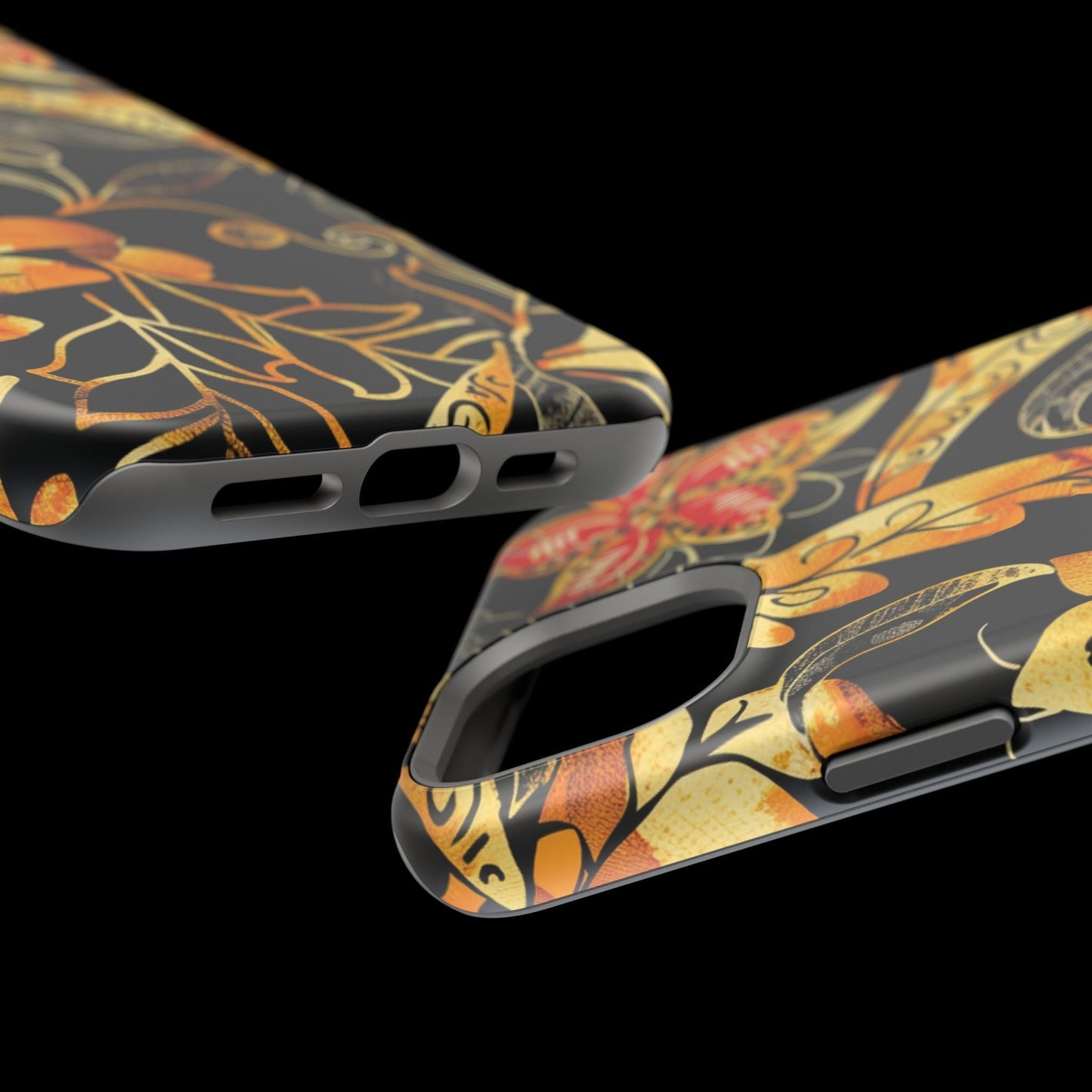 Floral Gold Filigree Magnetic Impact Phone Case - DIGITAL X