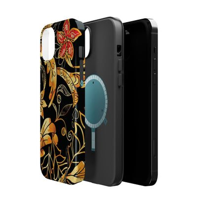Floral Gold Filigree Magnetic Impact Phone Case - DIGITAL X
