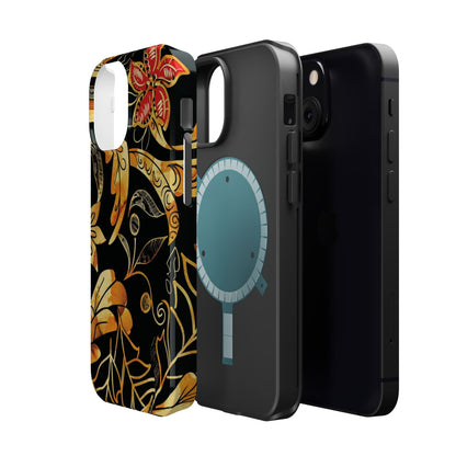 Floral Gold Filigree Magnetic Impact Phone Case - DIGITAL X