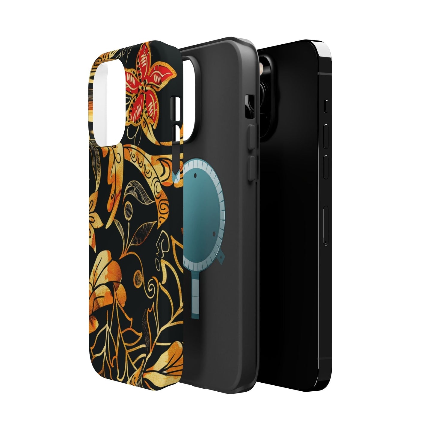 Floral Gold Filigree Magnetic Impact Phone Case - DIGITAL X