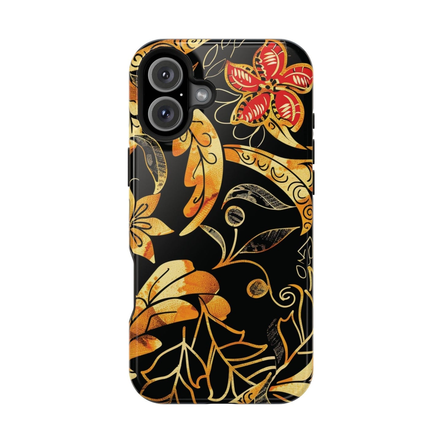 Floral Gold Filigree Magnetic Impact Phone Case - DIGITAL X