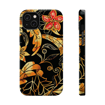 Floral Gold Filigree Magnetic Impact Phone Case - DIGITAL X