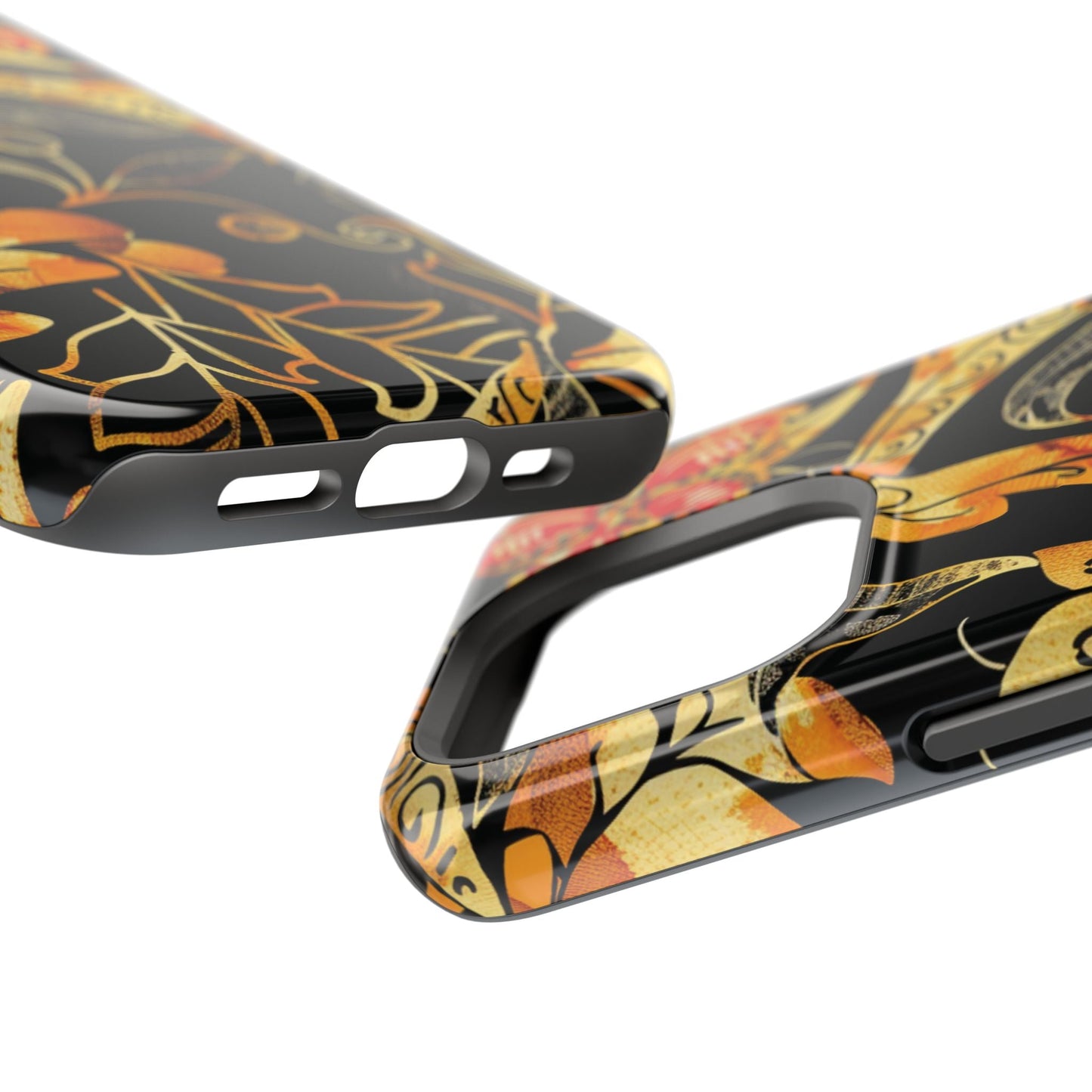 Floral Gold Filigree Magnetic Impact Phone Case - DIGITAL X