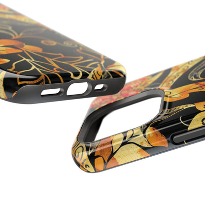 Floral Gold Filigree Magnetic Impact Phone Case - DIGITAL X