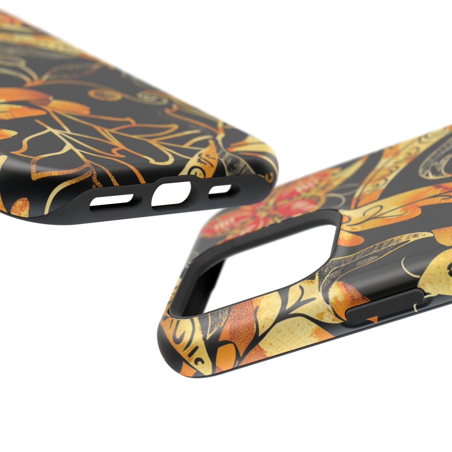 Floral Gold Filigree Magnetic Impact Phone Case - DIGITAL X