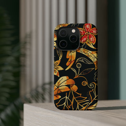 Floral Gold Filigree Magnetic Impact Phone Case - DIGITAL X