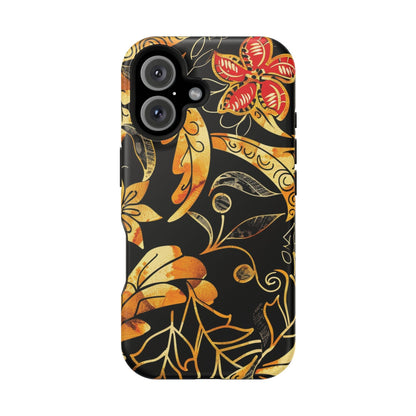 Floral Gold Filigree Magnetic Impact Phone Case - DIGITAL X