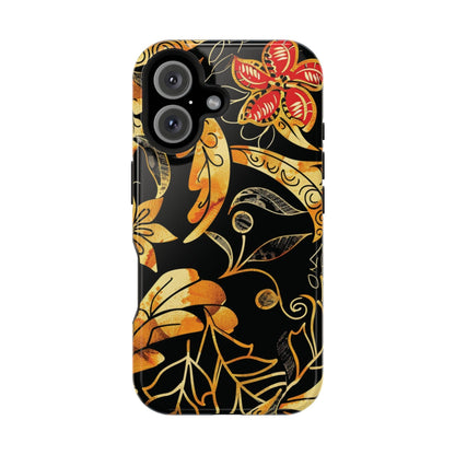 Floral Gold Filigree Magnetic Impact Phone Case - DIGITAL X