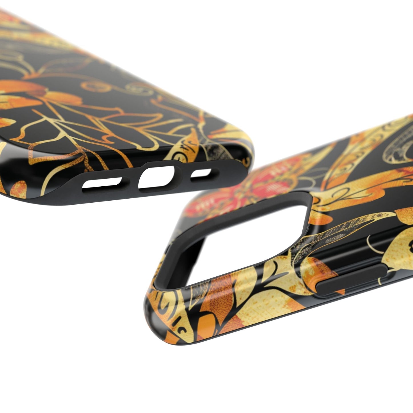 Floral Gold Filigree Magnetic Impact Phone Case - DIGITAL X