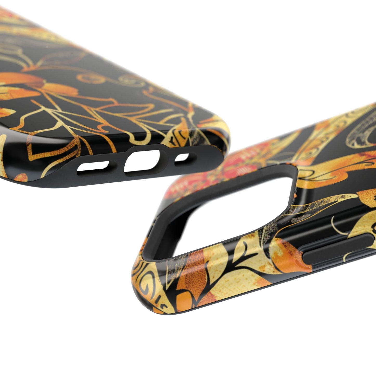 Floral Gold Filigree Magnetic Impact Phone Case - DIGITAL X