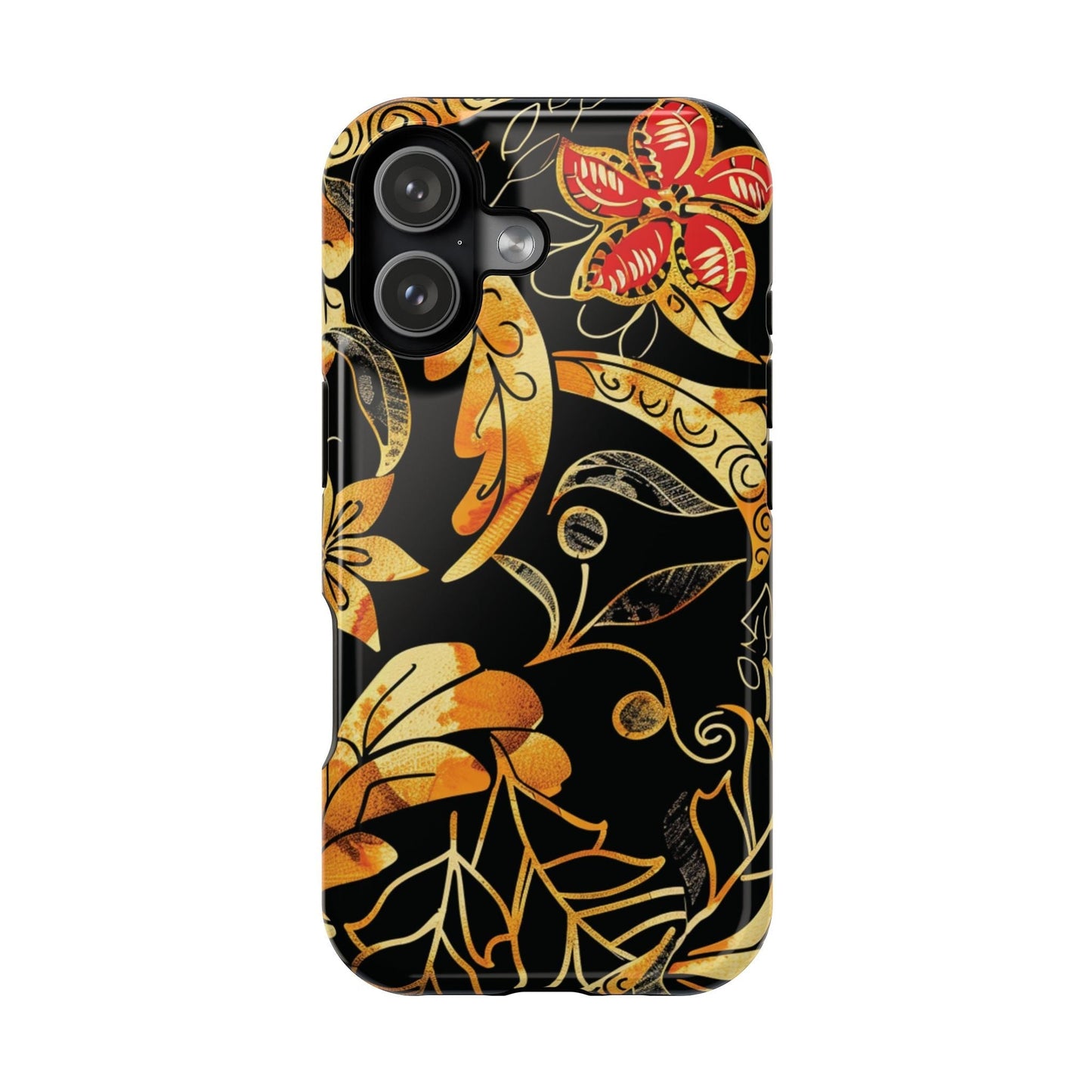 Floral Gold Filigree Magnetic Impact Phone Case - DIGITAL X