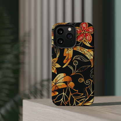 Floral Gold Filigree Magnetic Impact Phone Case - DIGITAL X