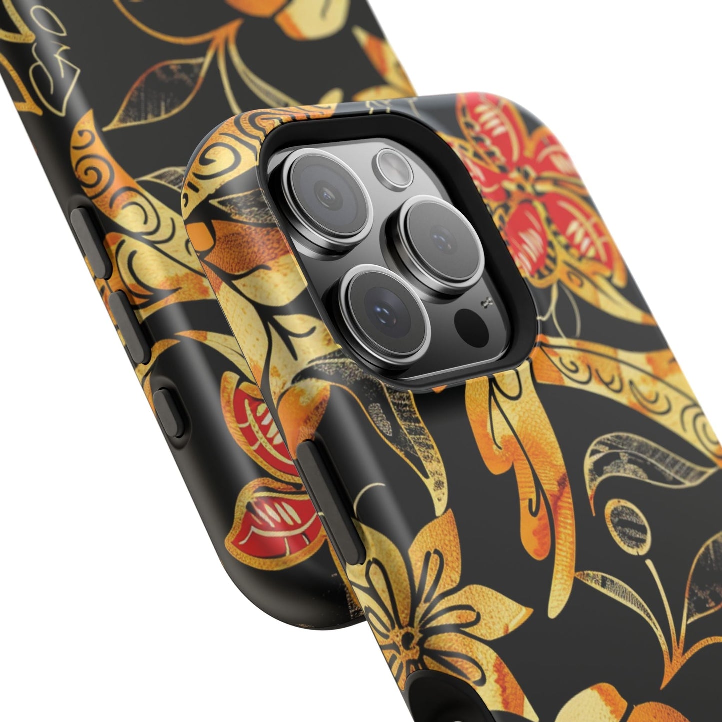 Floral Gold Filigree Magnetic Impact Phone Case - DIGITAL X
