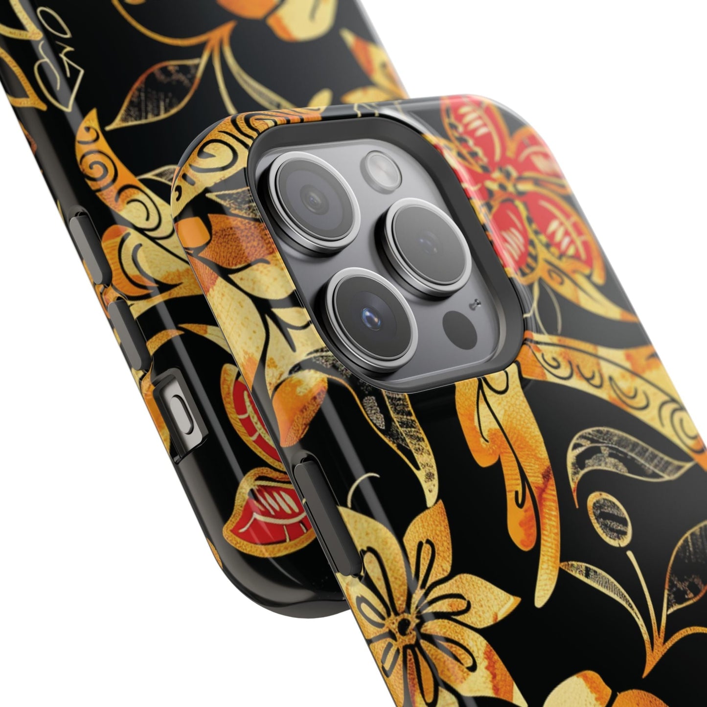 Floral Gold Filigree Magnetic Impact Phone Case - DIGITAL X