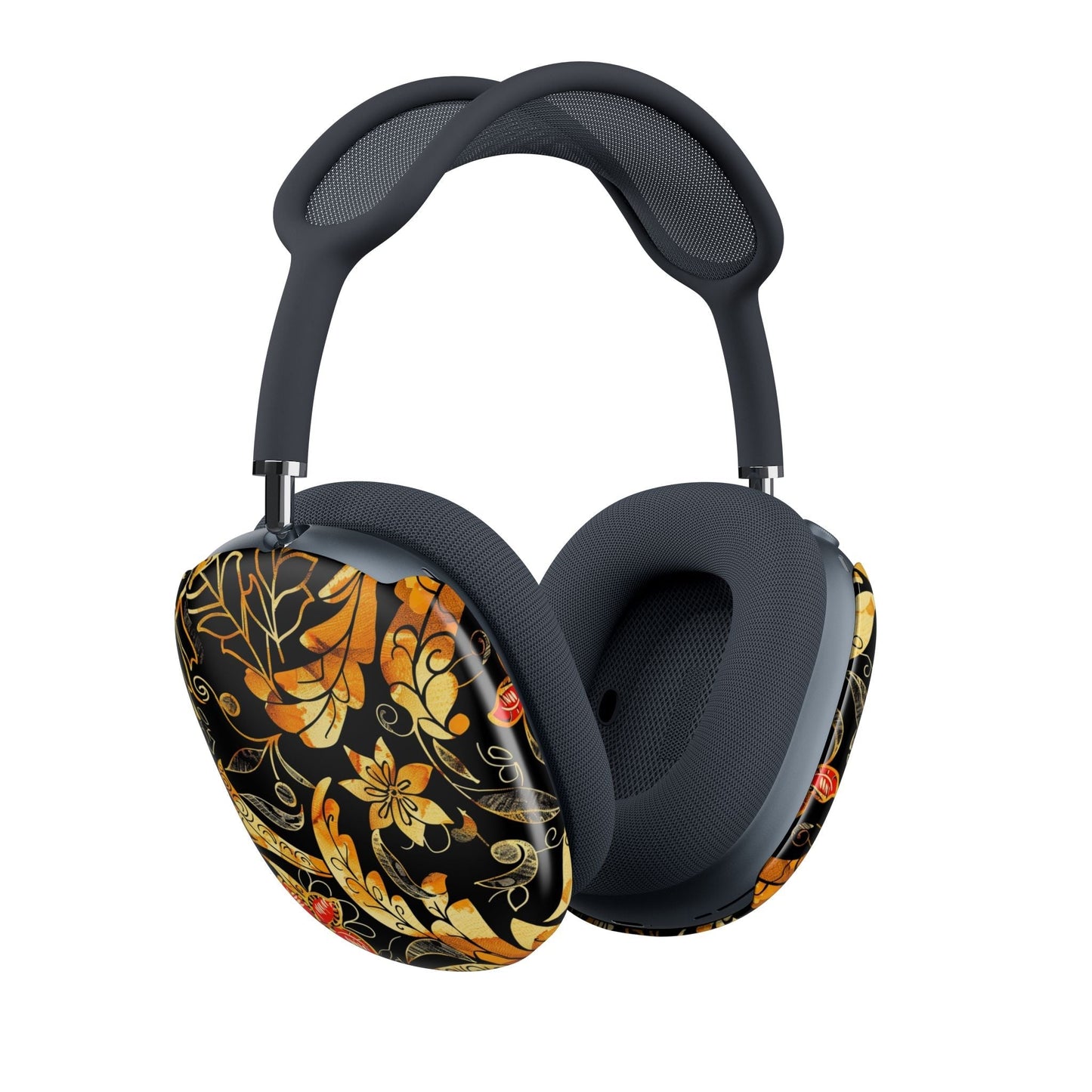 Floral Gold Paisley AirPods Max Case — Decorative Protective Earcup Skins - DIGITAL X