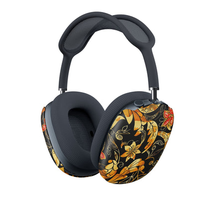 Floral Gold Paisley AirPods Max Case — Decorative Protective Earcup Skins - DIGITAL X