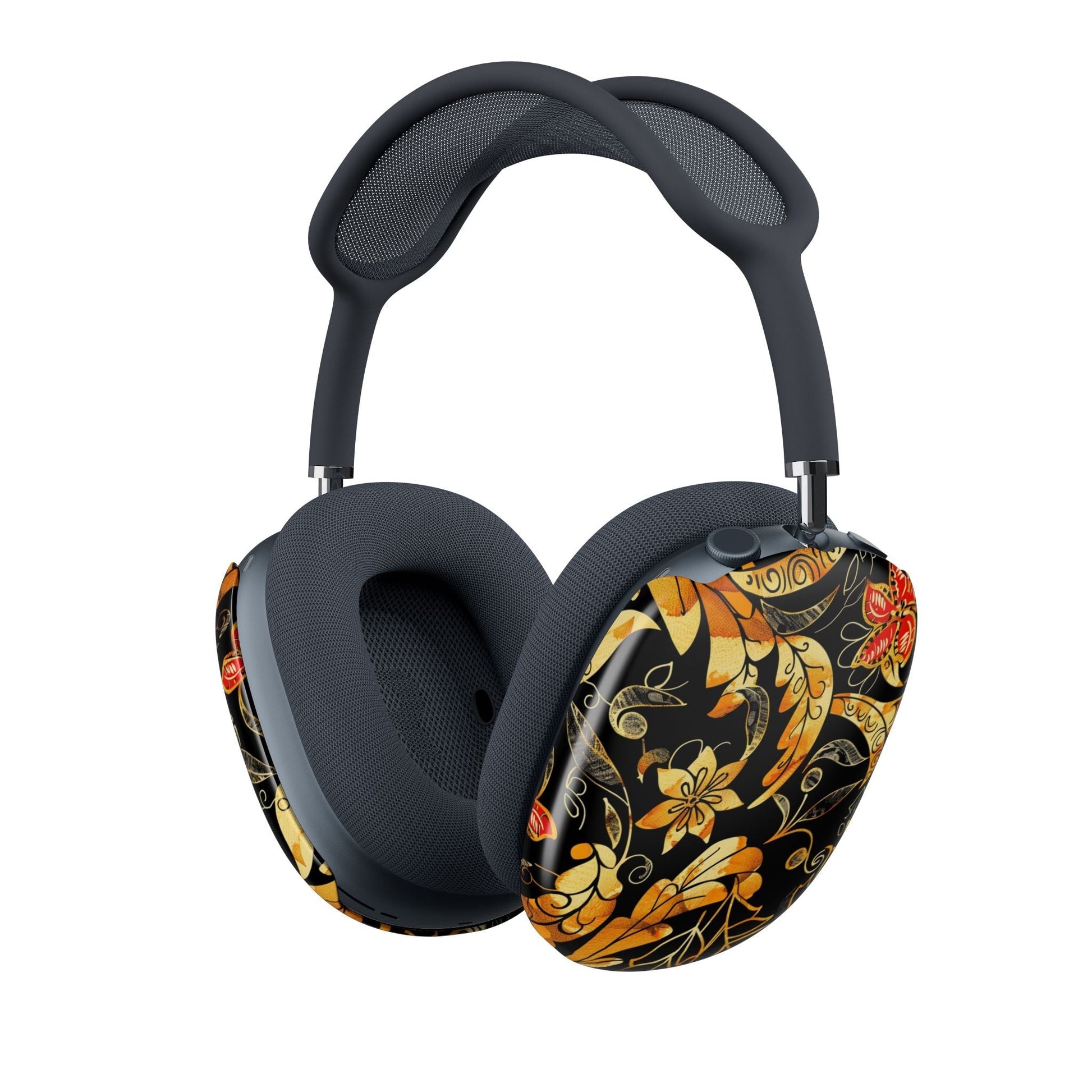 Floral Gold Paisley AirPods Max Case — Decorative Protective Earcup Skins - DIGITAL X