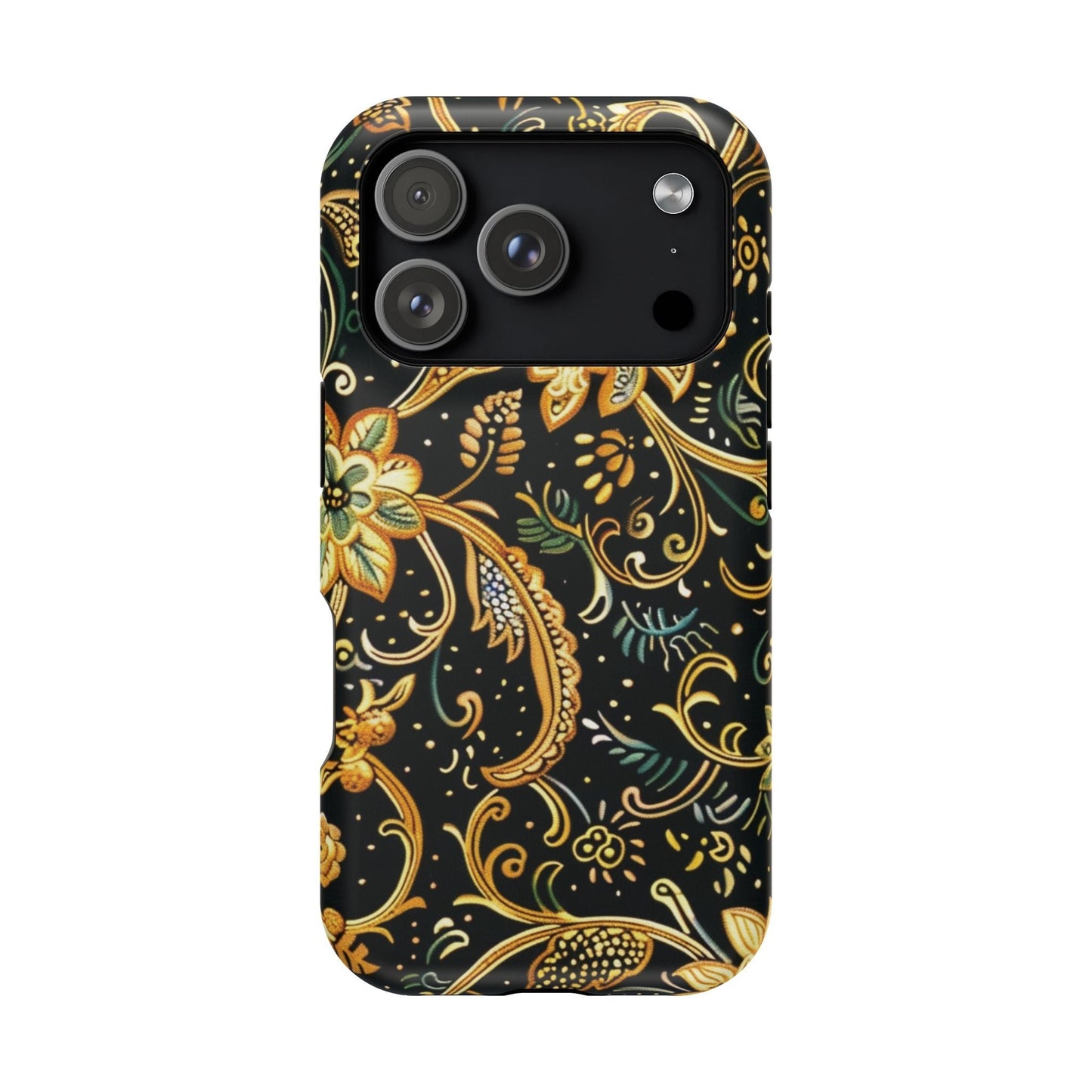 Floral Gold Scroll Magnetic Impact - Resistant Phone Case - DIGITAL X
