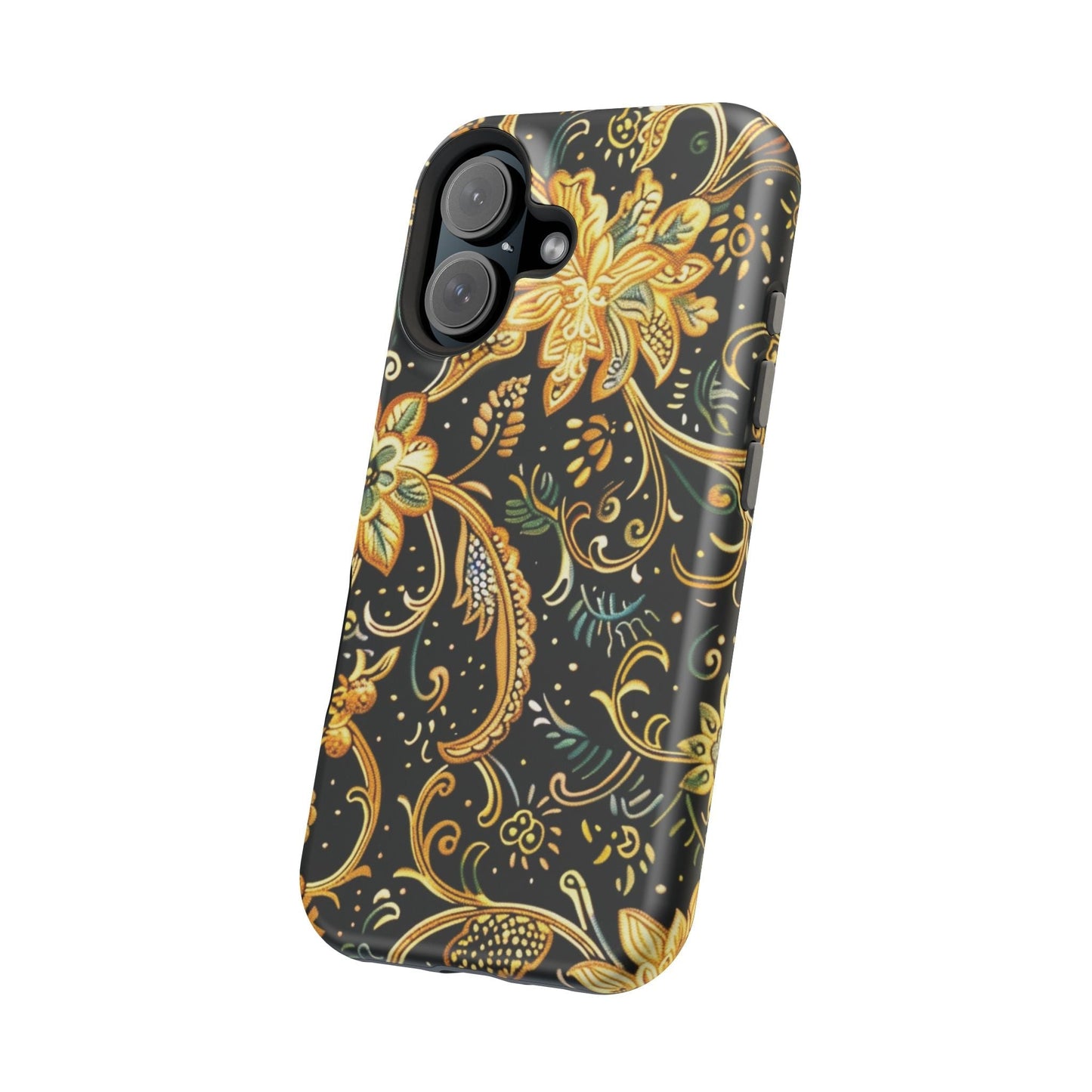 Floral Gold Scroll Magnetic Impact - Resistant Phone Case - DIGITAL X