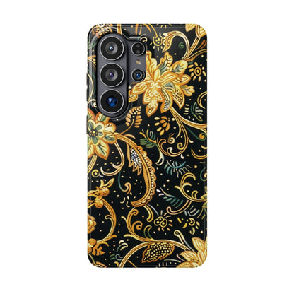 Floral Gold Scroll Magnetic Impact - Resistant Phone Case - DIGITAL X
