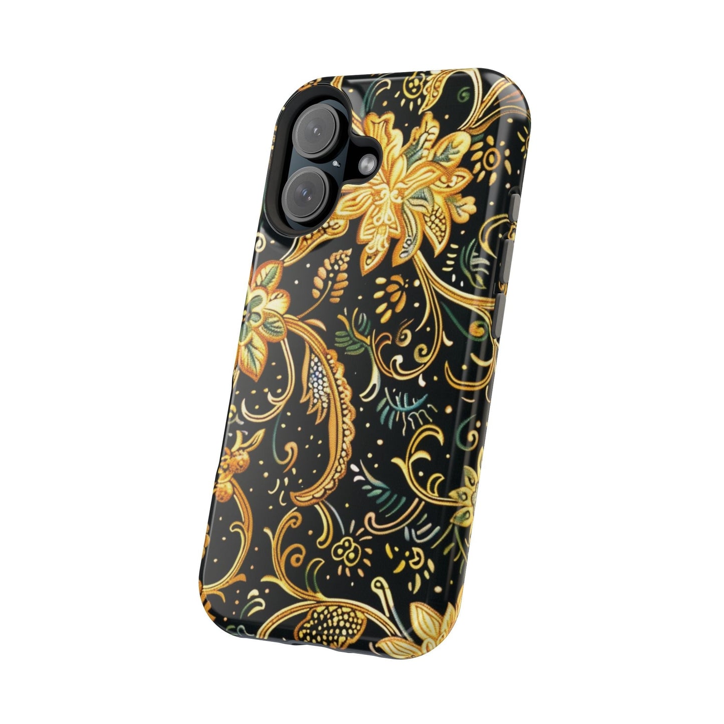 Floral Gold Scroll Magnetic Impact - Resistant Phone Case - DIGITAL X