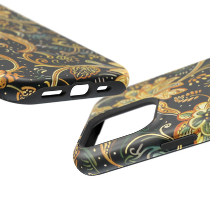 Floral Gold Scroll Magnetic Impact - Resistant Phone Case - DIGITAL X