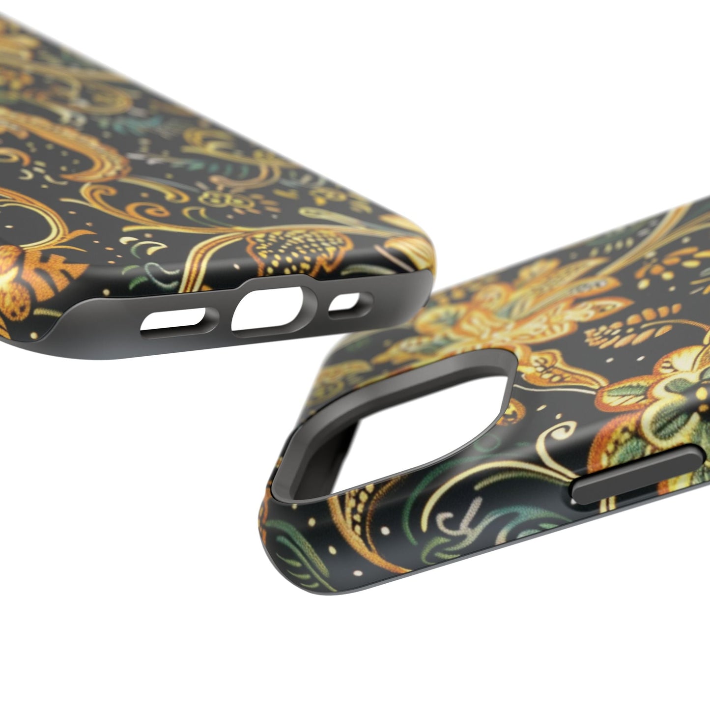 Floral Gold Scroll Magnetic Impact - Resistant Phone Case - DIGITAL X