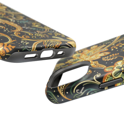 Floral Gold Scroll Magnetic Impact - Resistant Phone Case - DIGITAL X