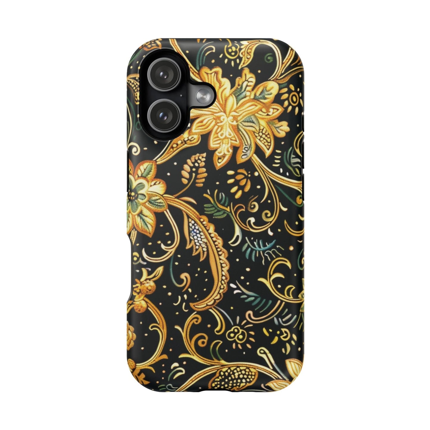 Floral Gold Scroll Magnetic Impact - Resistant Phone Case - DIGITAL X