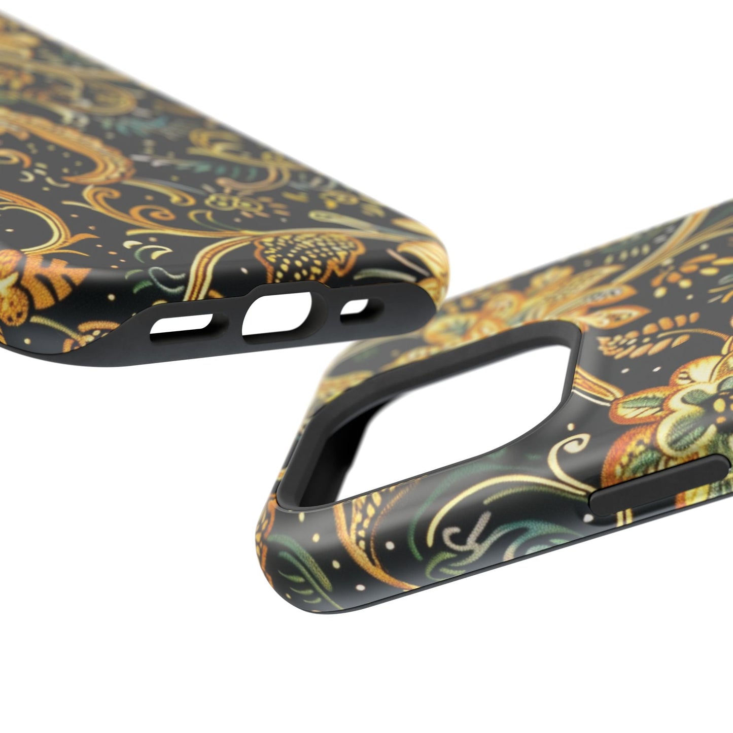 Floral Gold Scroll Magnetic Impact - Resistant Phone Case - DIGITAL X