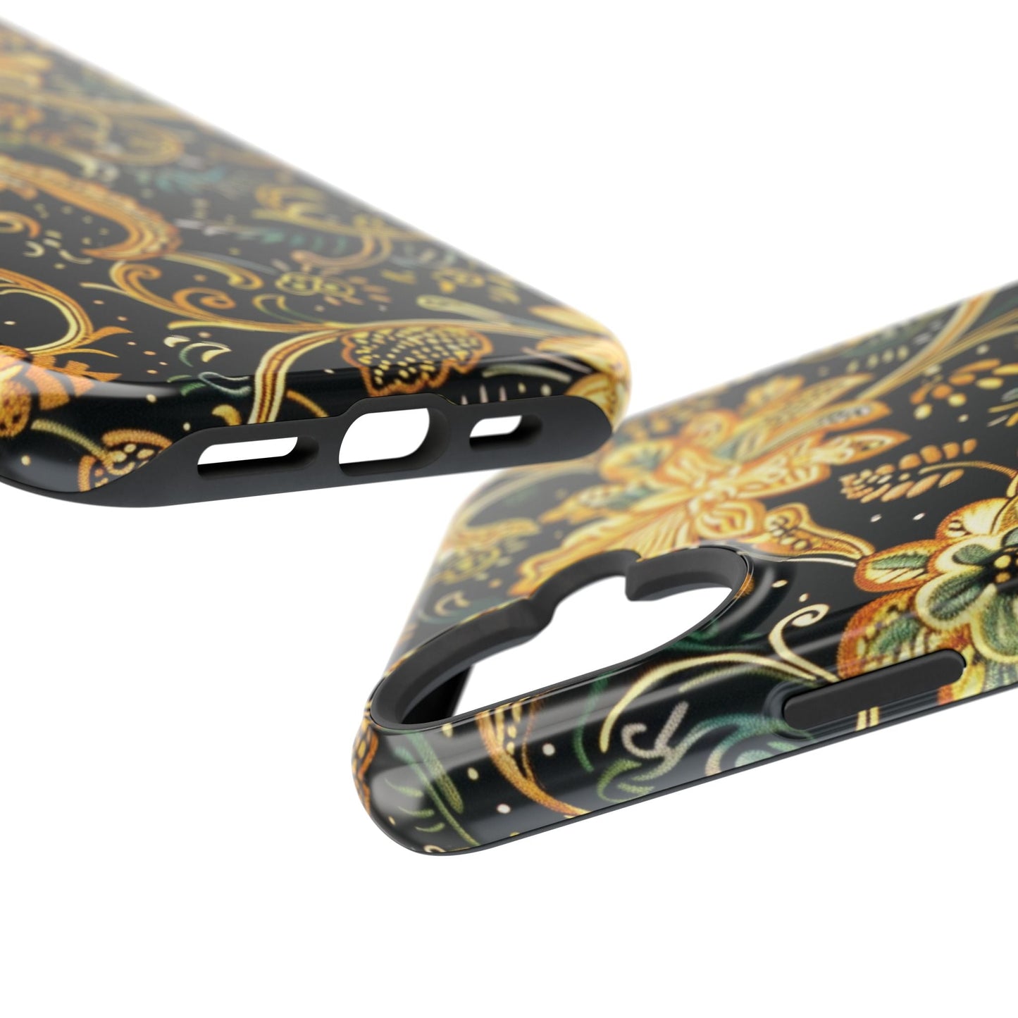 Floral Gold Scroll Magnetic Impact - Resistant Phone Case - DIGITAL X