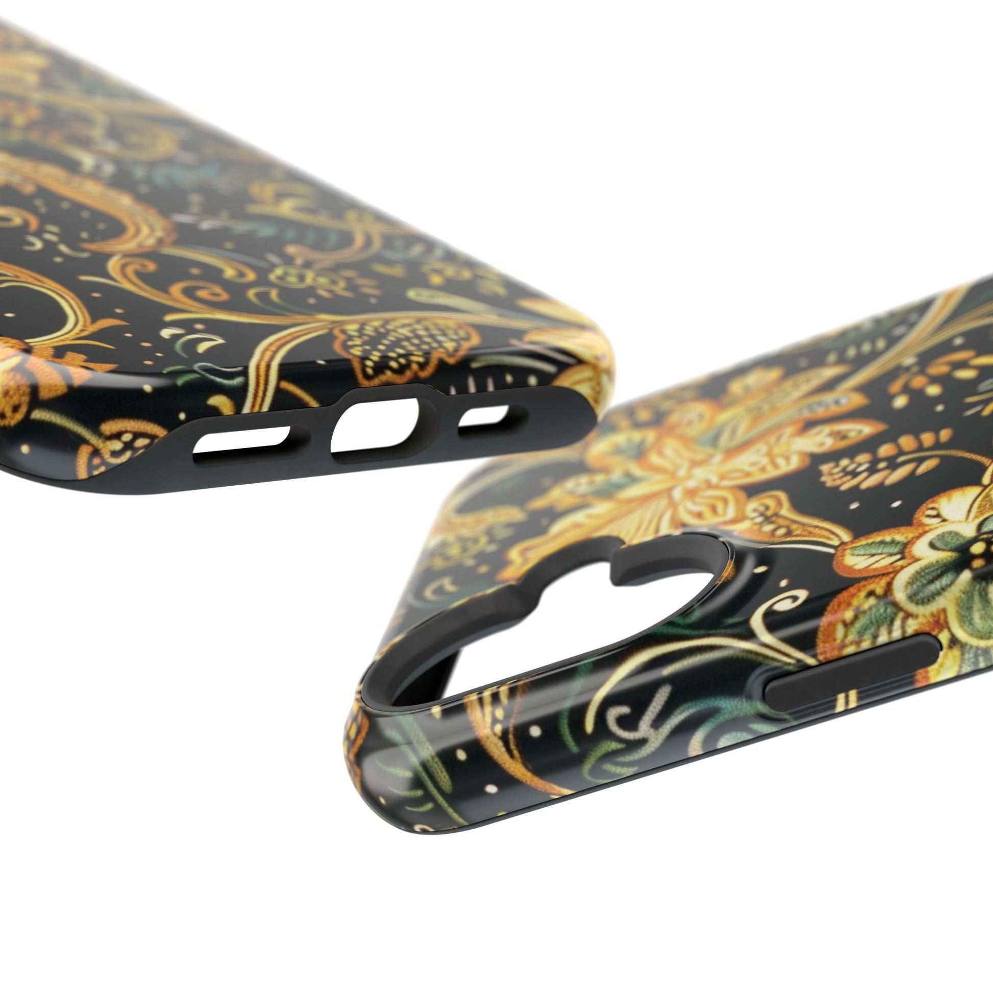Floral Gold Scroll Magnetic Impact - Resistant Phone Case - DIGITAL X