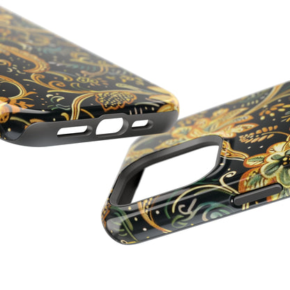 Floral Gold Scroll Magnetic Impact - Resistant Phone Case - DIGITAL X