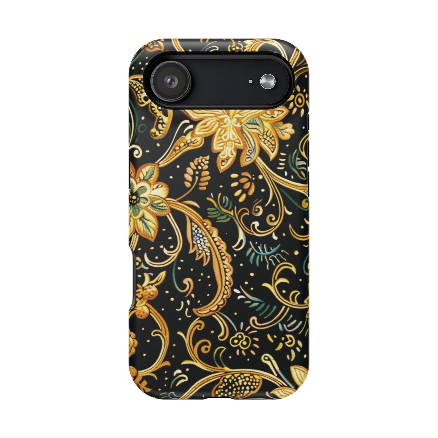 Floral Gold Scroll Magnetic Impact - Resistant Phone Case - DIGITAL X