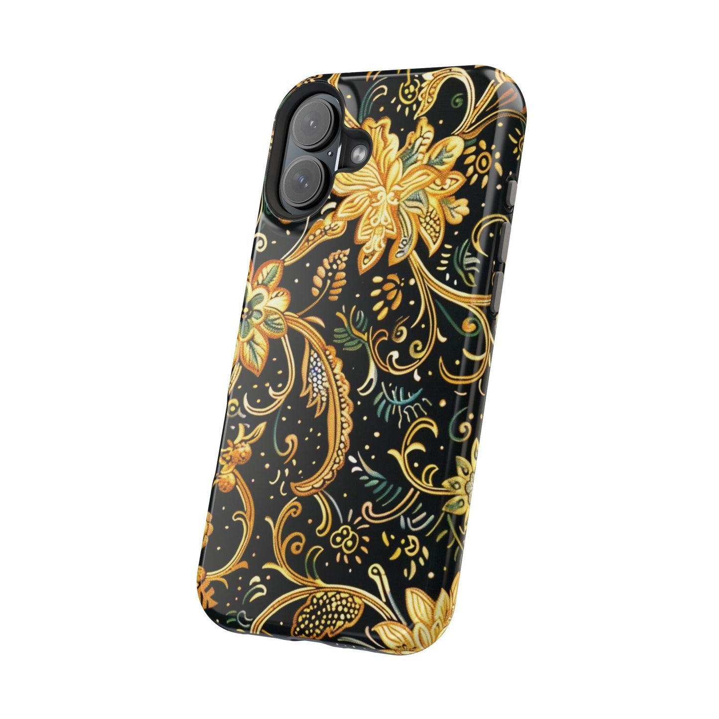Floral Gold Scroll Magnetic Impact - Resistant Phone Case - DIGITAL X