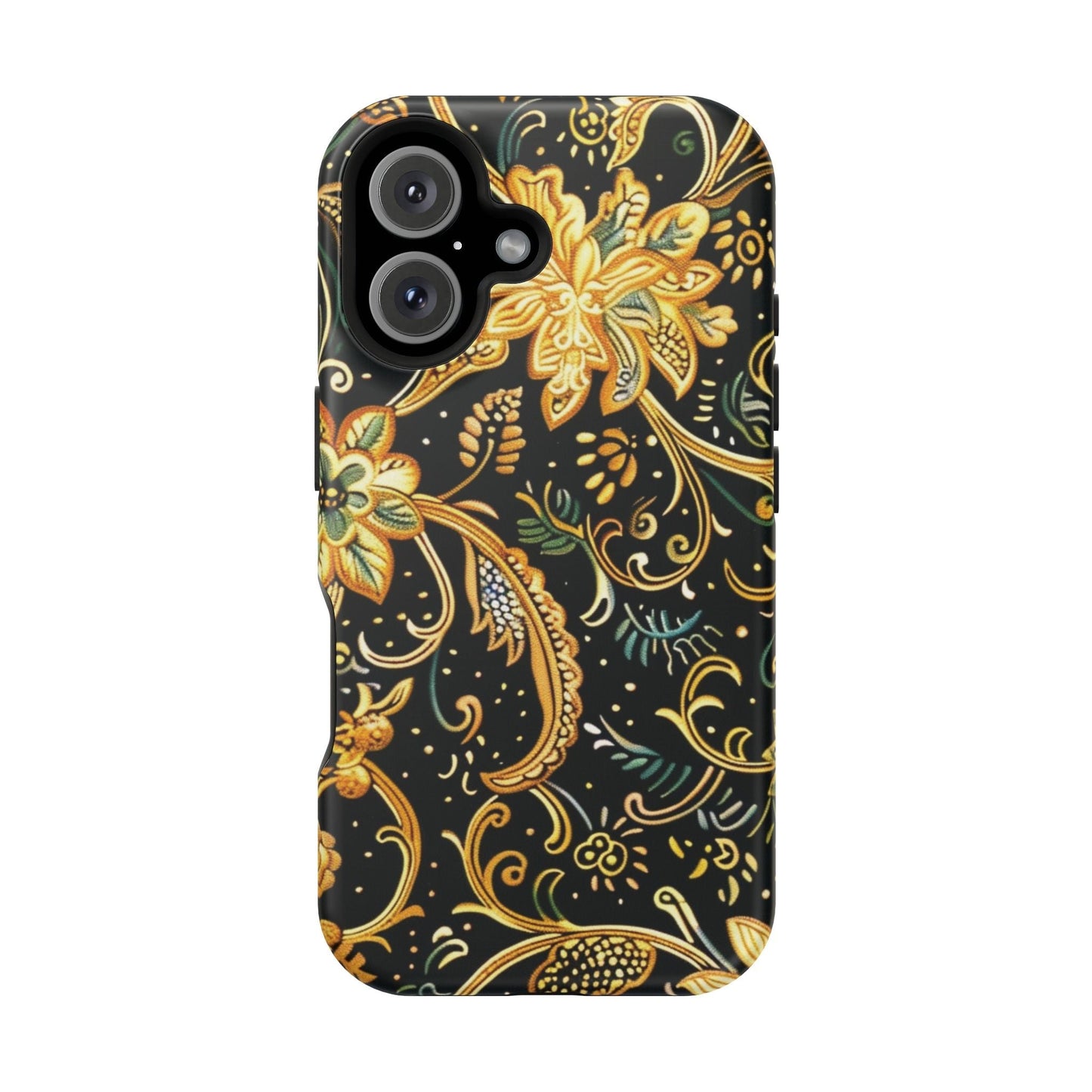 Floral Gold Scroll Magnetic Impact - Resistant Phone Case - DIGITAL X
