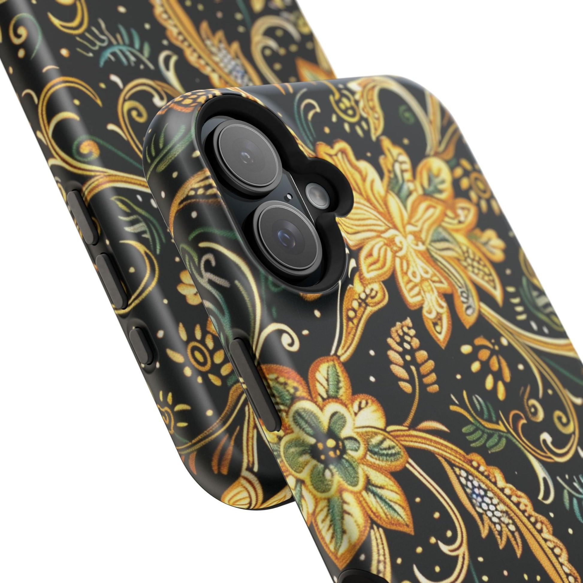 Floral Gold Scroll Magnetic Impact - Resistant Phone Case - DIGITAL X