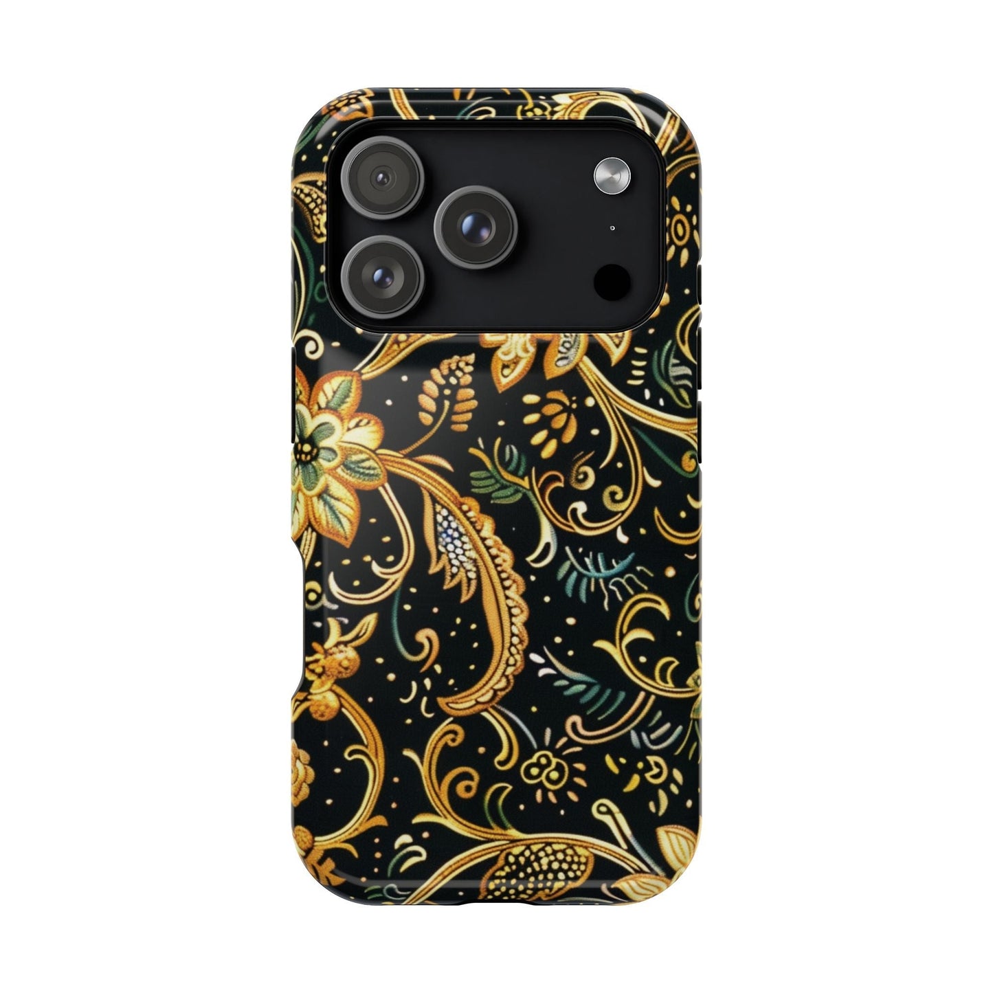 Floral Gold Scroll Magnetic Impact - Resistant Phone Case - DIGITAL X