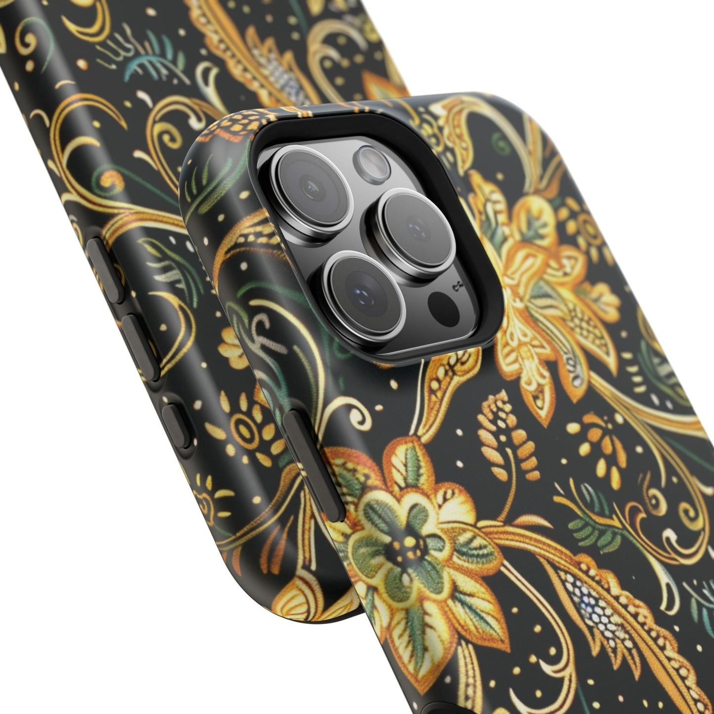 Floral Gold Scroll Magnetic Impact - Resistant Phone Case - DIGITAL X