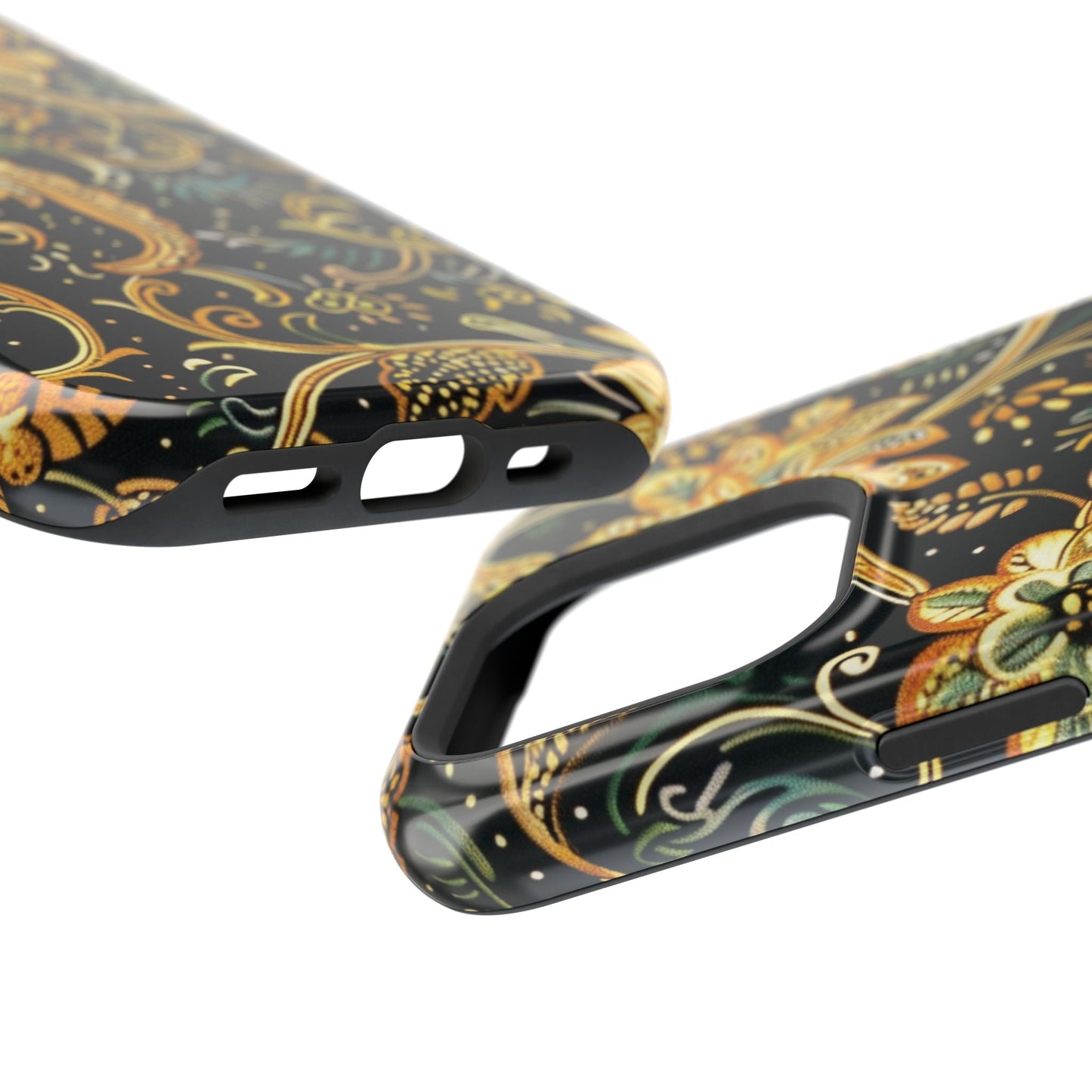 Floral Gold Scroll Magnetic Impact - Resistant Phone Case - DIGITAL X