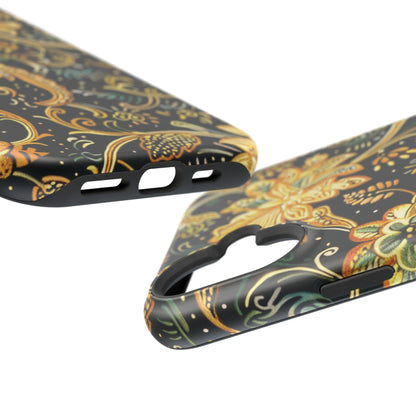 Floral Gold Scroll Magnetic Impact - Resistant Phone Case - DIGITAL X