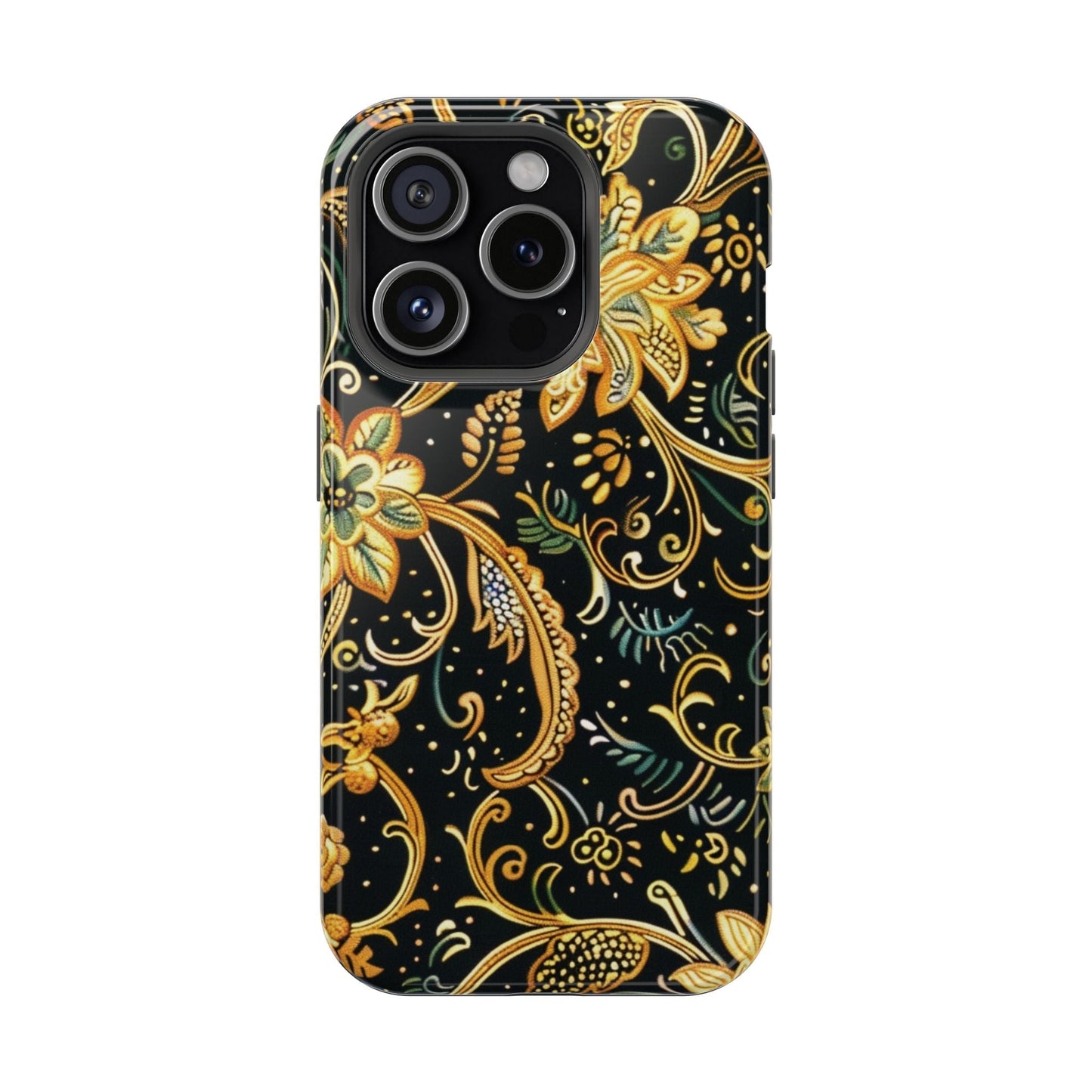 Floral Gold Scroll Magnetic Impact - Resistant Phone Case - DIGITAL X
