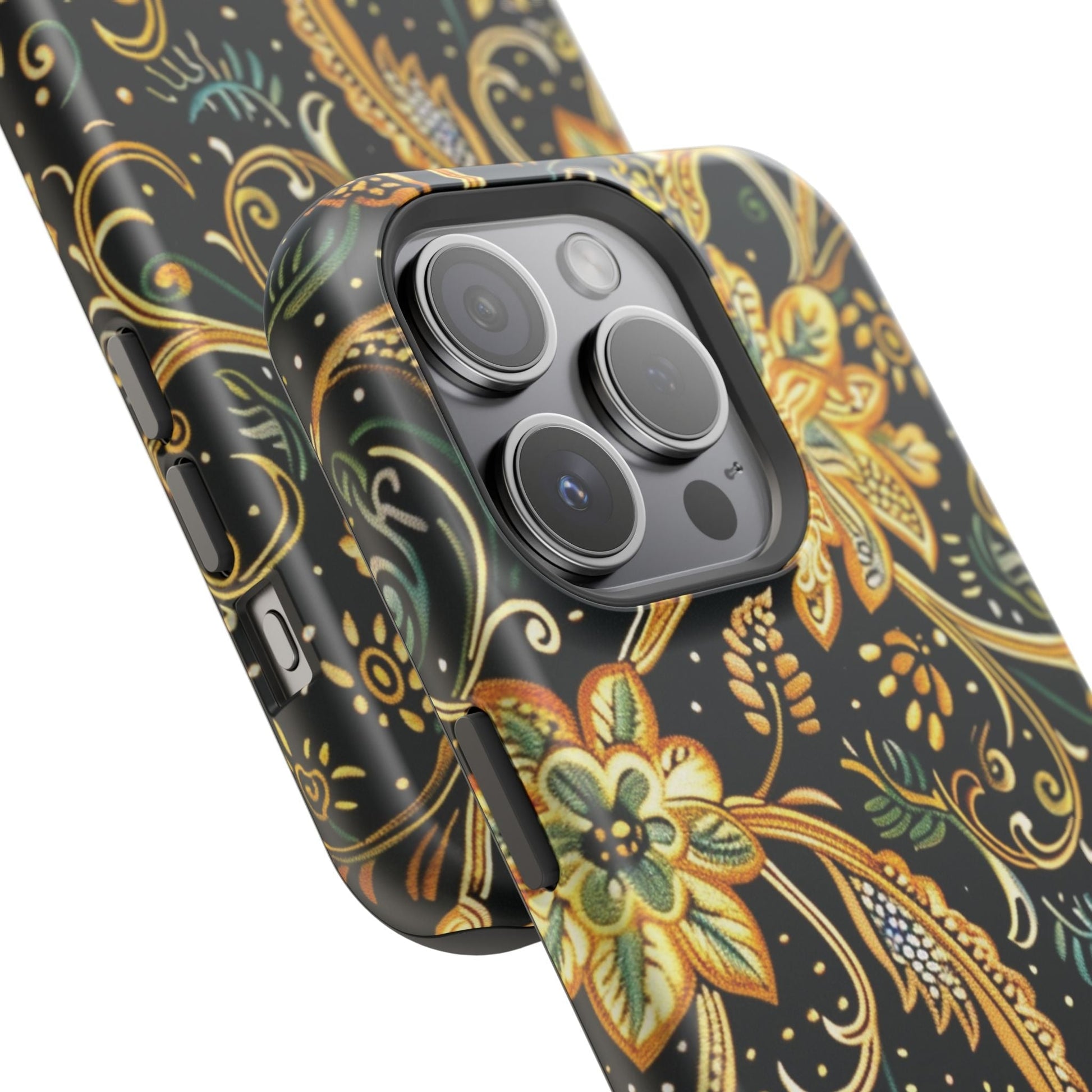 Floral Gold Scroll Magnetic Impact - Resistant Phone Case - DIGITAL X