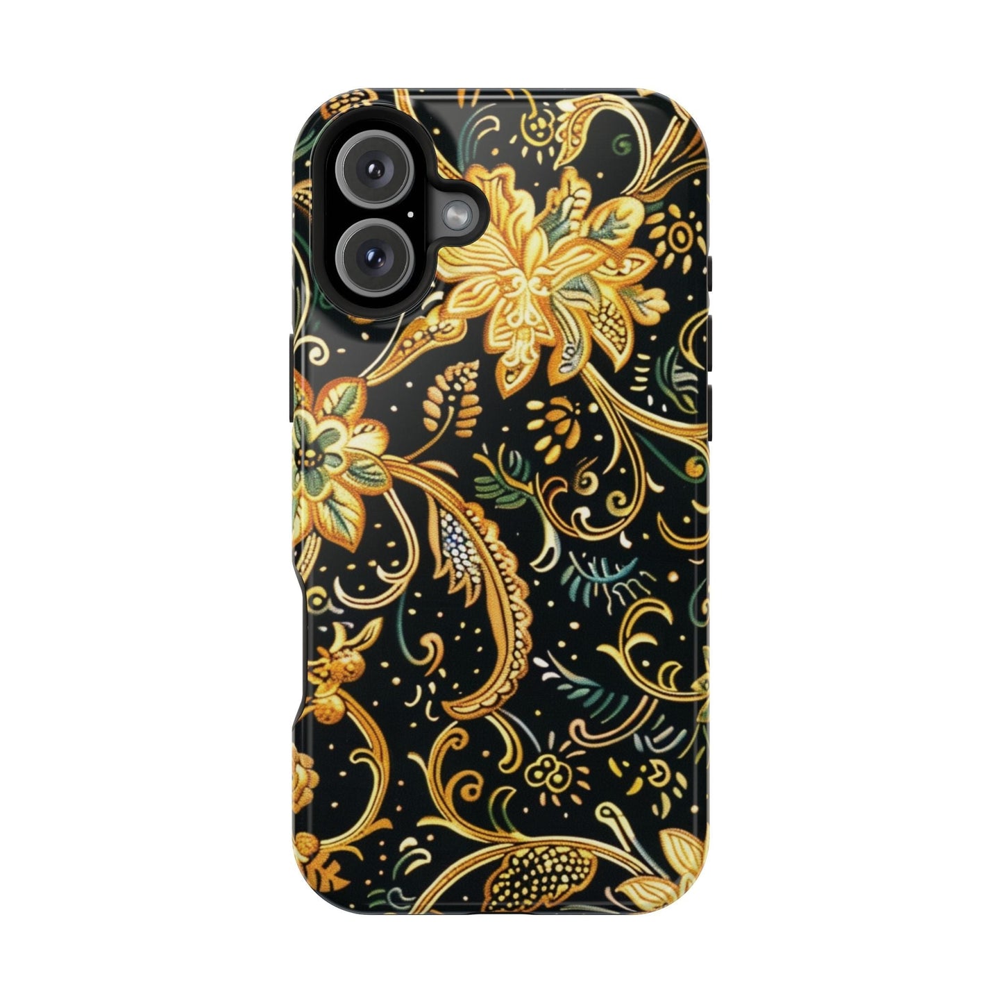 Floral Gold Scroll Magnetic Impact - Resistant Phone Case - DIGITAL X