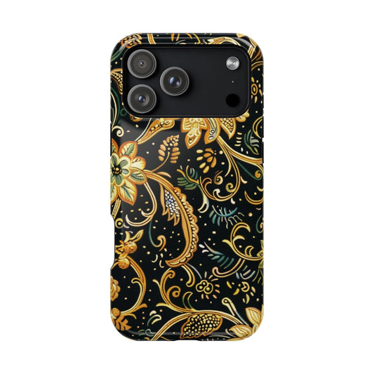 Floral Gold Scroll Magnetic Impact - Resistant Phone Case - DIGITAL X