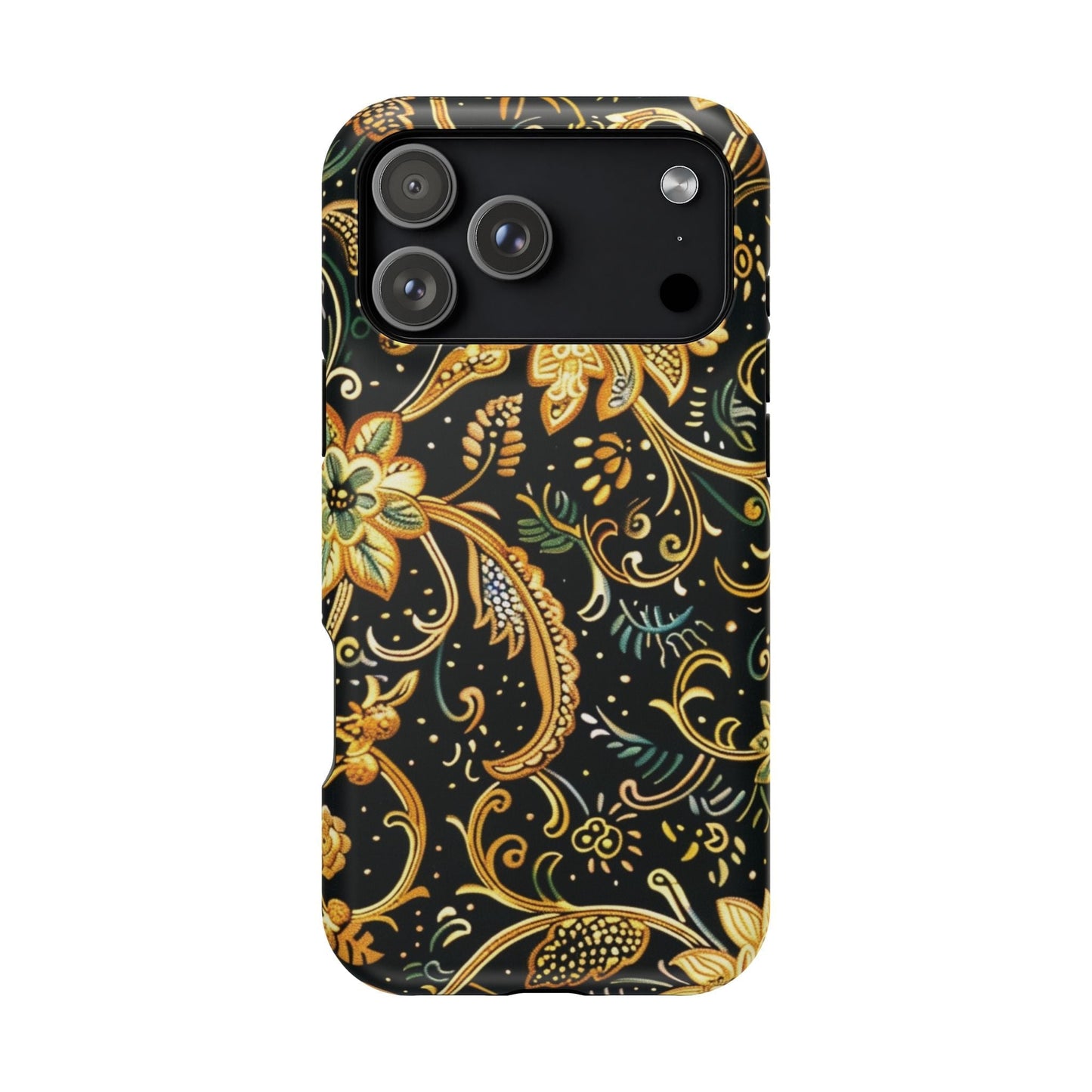Floral Gold Scroll Magnetic Impact - Resistant Phone Case - DIGITAL X